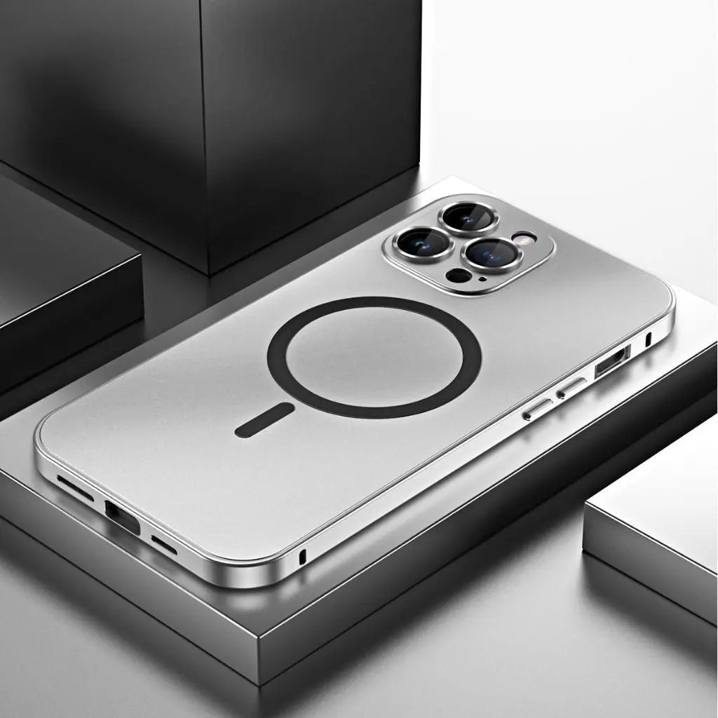 Magnetische Telefoonhoes Metaal iPhone MagSafe Compatibel Stevige Aluminium Beschermhoes Stijlvol Design | Sansoti