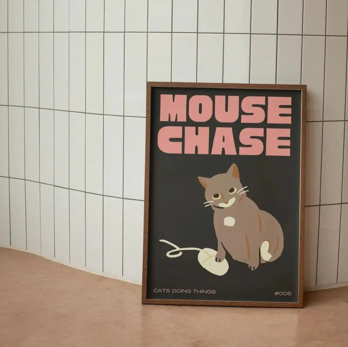 Canvasprint Zwarte Kat Wanddecoratie Minimalistisch Modern Interieur Humoristische Print Woonkamer Slaapkamer | Sansoti