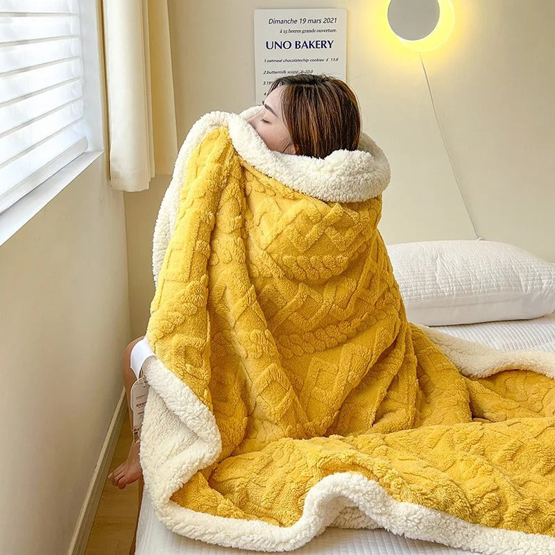 Soft Fleece Throw Dark Brown Green Yellow Beige Blue White Black Lightweight Warm Cuddle Blanket for Sofa and Bed Winter Blanket for Cold Evenings Bedroom Living Room | Sansoti