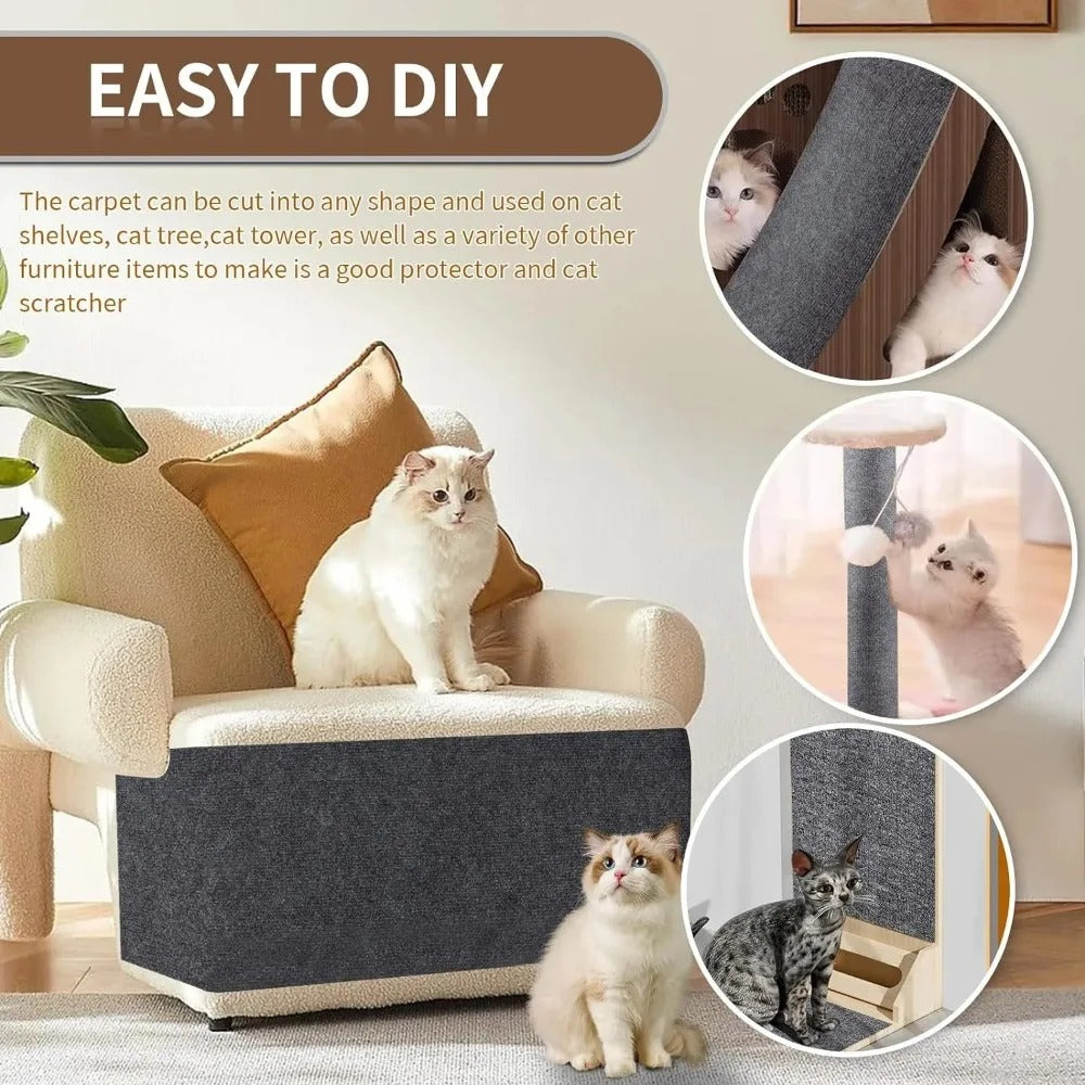 Möbelschutz für Katzen Verstellbar Textil Grau Beige Braun Blau Schwarz Creme Stoffpaneele | Sansoti