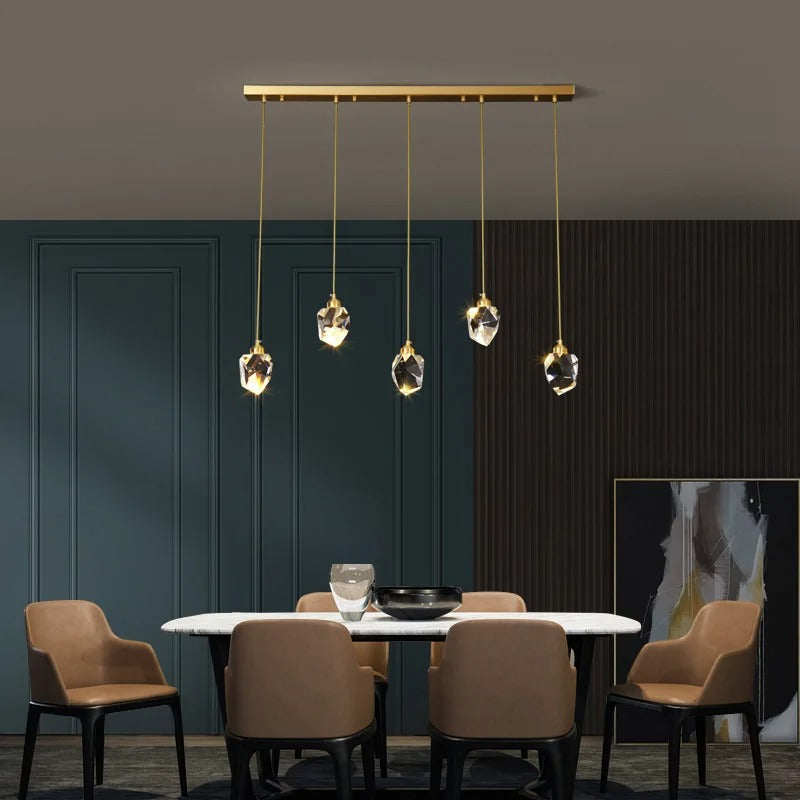 Facettierte Kristall-Hängeleuchte – skandinavisches Design für Esszimmer, Schlafzimmer und Wohnzimmer | Sansoti