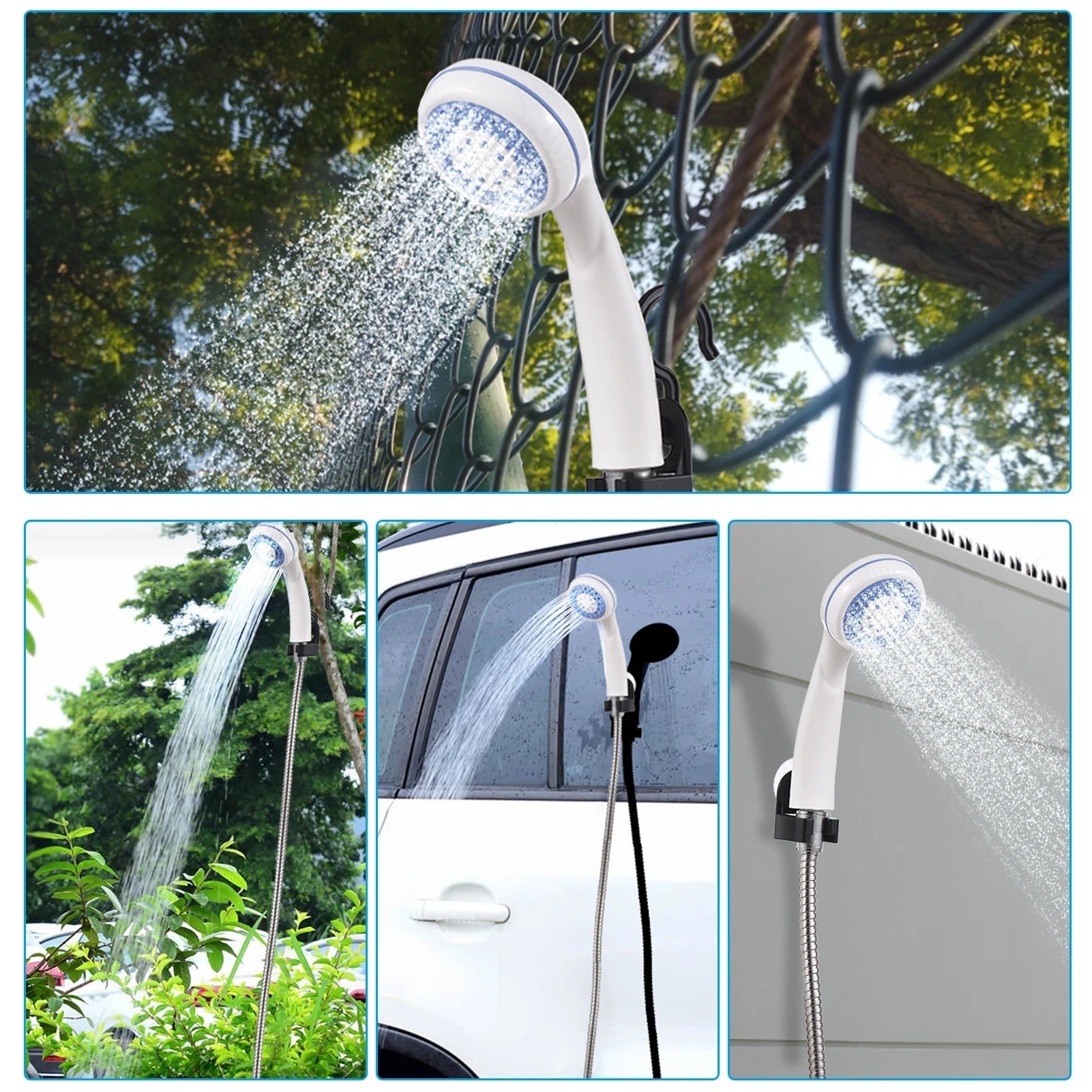 Draagbare Campingdouche Oplaadbaar USB voor Buiten Wandelen Kamperen Strand | Sansoti