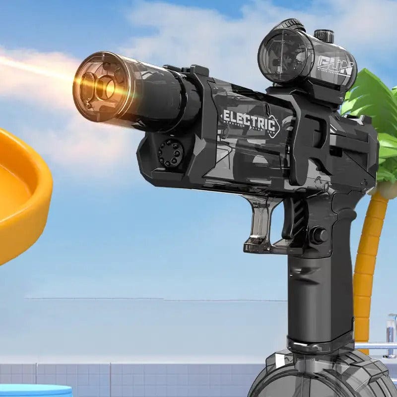 Elektrische Waterpistool Blauw en Zwart met LED-Verlichting 500ml Capaciteit voor Zwembad en Strand | Sansoti