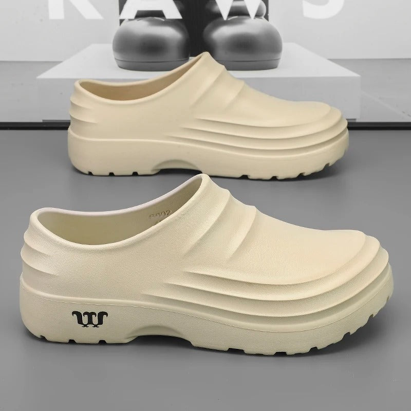 Non-Slip Work Shoes for Professionals — Oil-Resistant Slip-On Chef Shoes for Men and Women — Lightweight Safety Shoes for Kitchen Summer | Sansoti