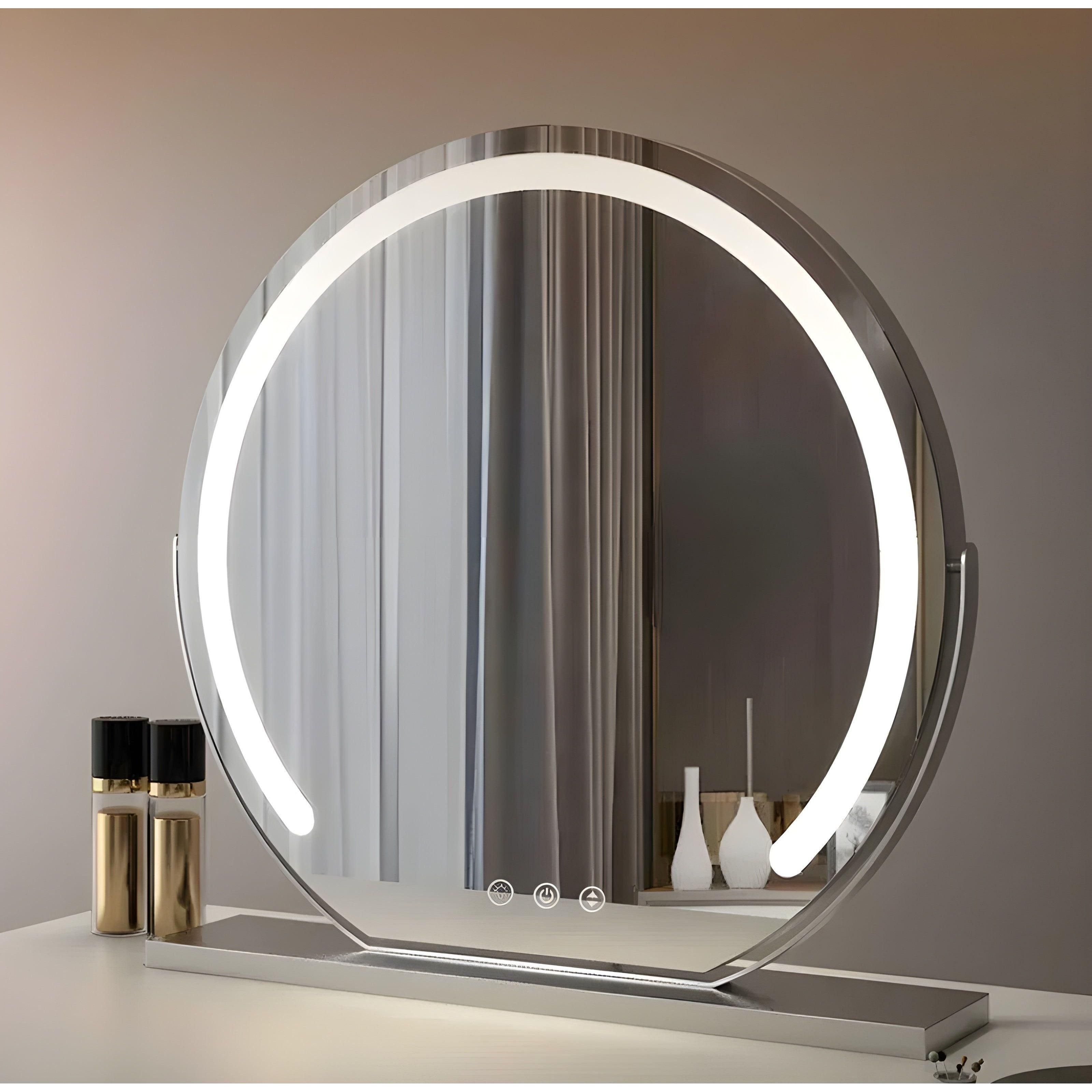 Miroir de maquillage LED rond avec éclairage dimmable 40-50-60cm | Restfield