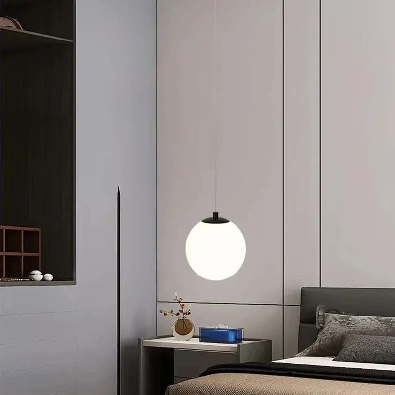 Glazen LED Hanglamp met Verstelbare Kabel – 1 of 2 Lichtpunten – Minimalistisch Design voor Eetkamer | Sansoti