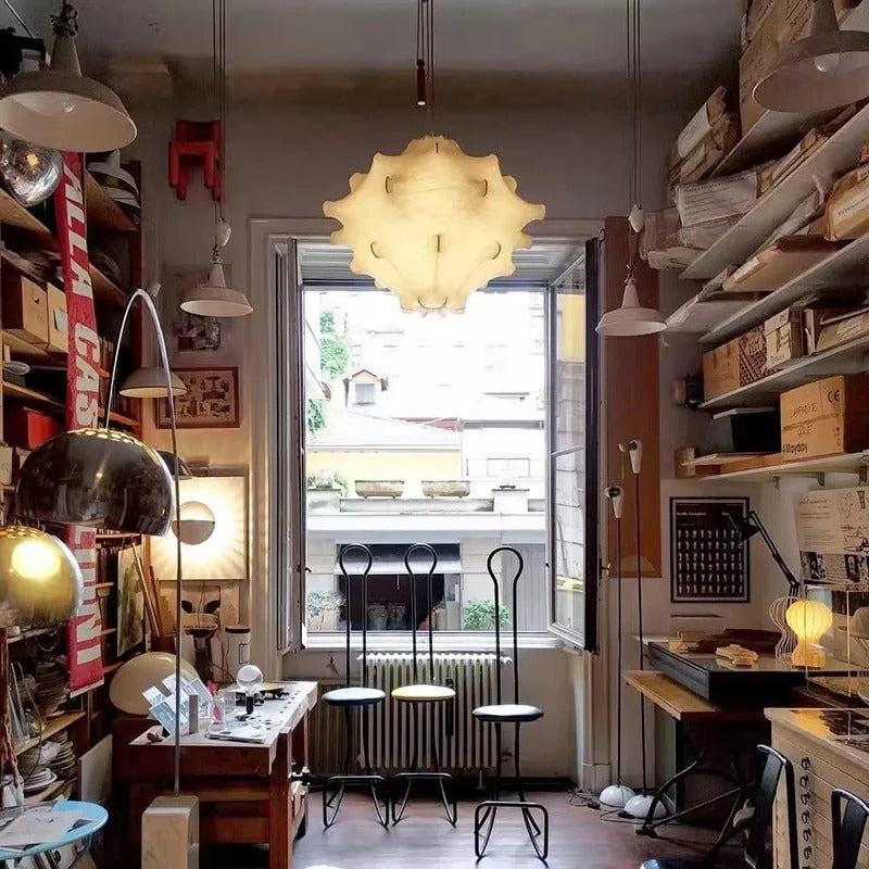 Handgeweven Zijden Hanglamp Cocon Warm Sfeerlicht Scandinavisch Design Slaapkamer Eetkamer Woonkamer Lamp | Sansoti
