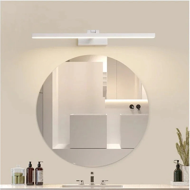 Lampe miroir LED Salle de bain Étanche Noir Argent 40cm à 110cm Éclairage miroir | Restfield