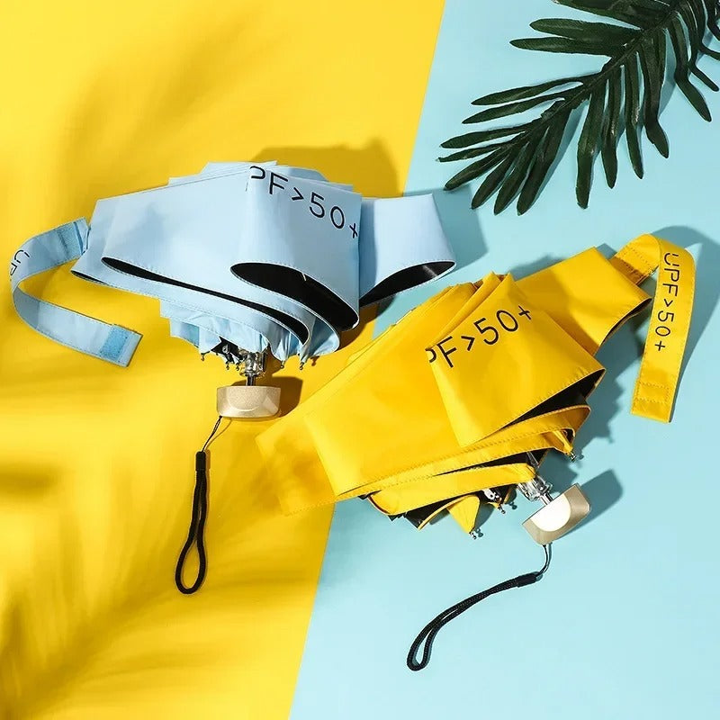 Opvouwbare Mini Paraplu met UV Bescherming Winddicht Compact Regenscherm Zakformaat Reisparaplu Outdoor | Sansoti