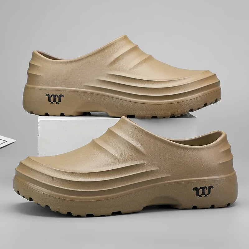Non-Slip Work Shoes for Professionals — Oil-Resistant Slip-On Chef Shoes for Men and Women — Lightweight Safety Shoes for Kitchen Summer | Sansoti