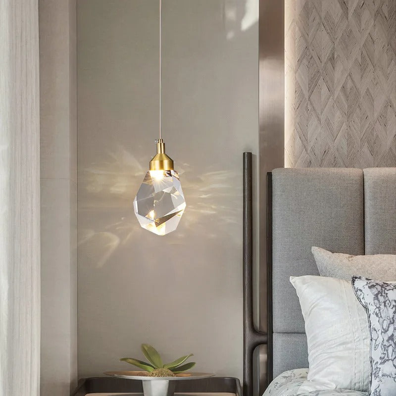 Facettierte Kristall-Hängeleuchte – skandinavisches Design für Esszimmer, Schlafzimmer und Wohnzimmer | Sansoti