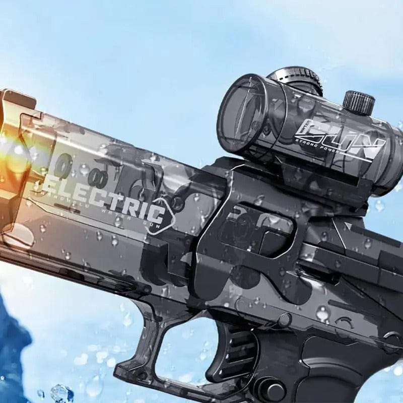 Elektrische Waterpistool Blauw en Zwart met LED-Verlichting 500ml Capaciteit voor Zwembad en Strand | Sansoti
