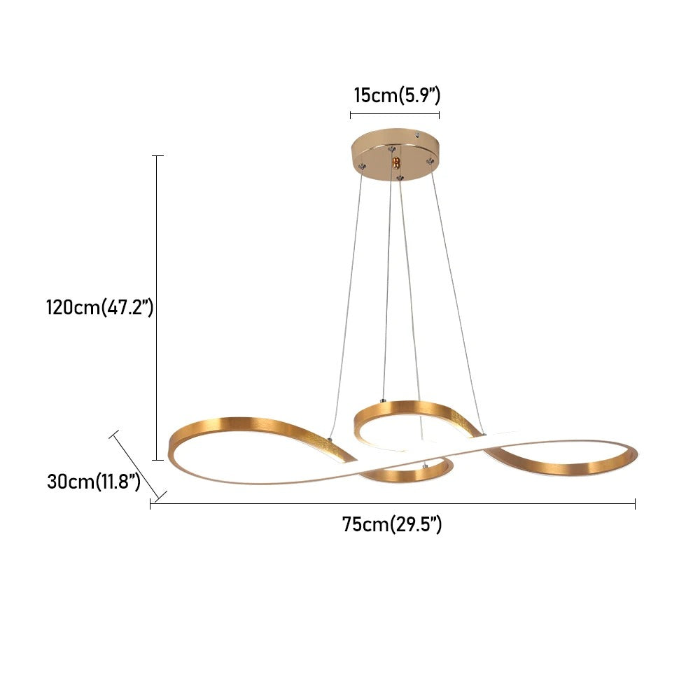 Hanglamp LED Ringen Dimbaar Afstandsbediening Aluminium Eetkamer Woonkamer Modern
