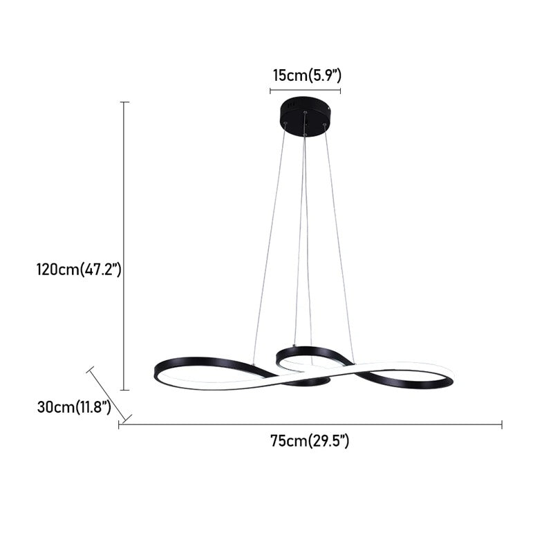 Hanglamp LED Ringen Dimbaar Afstandsbediening Aluminium Eetkamer Woonkamer Modern