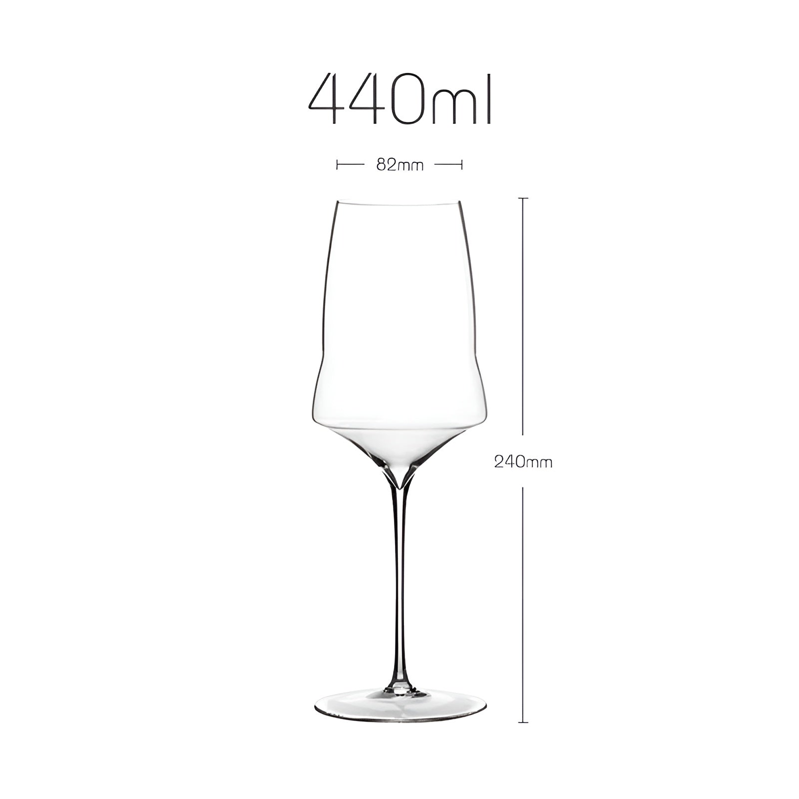Wijnglas Kristal Dunwandig 390-760ml Champagne Glas Elegant | Sansoti