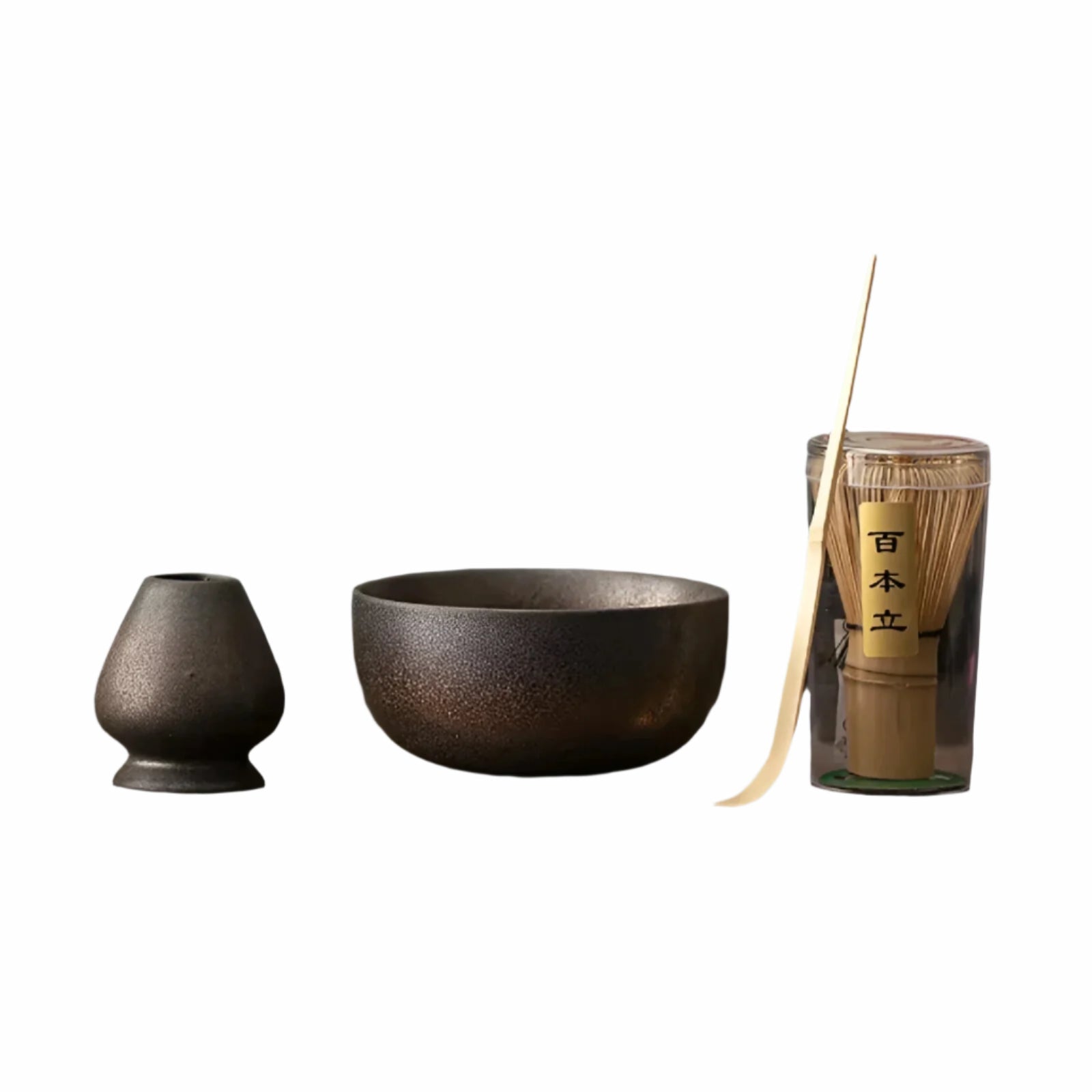 Matcha Set 4 Delig Keramiek Met Bamboe Klopper | Sansoti