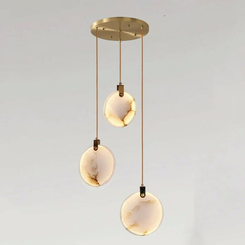 Spiraalkroonluchter Albast Goud Dimbaar Hoge Ruimtes Trap Hal Boven Tafel Villa Entree LED Verlichting | Sansoti