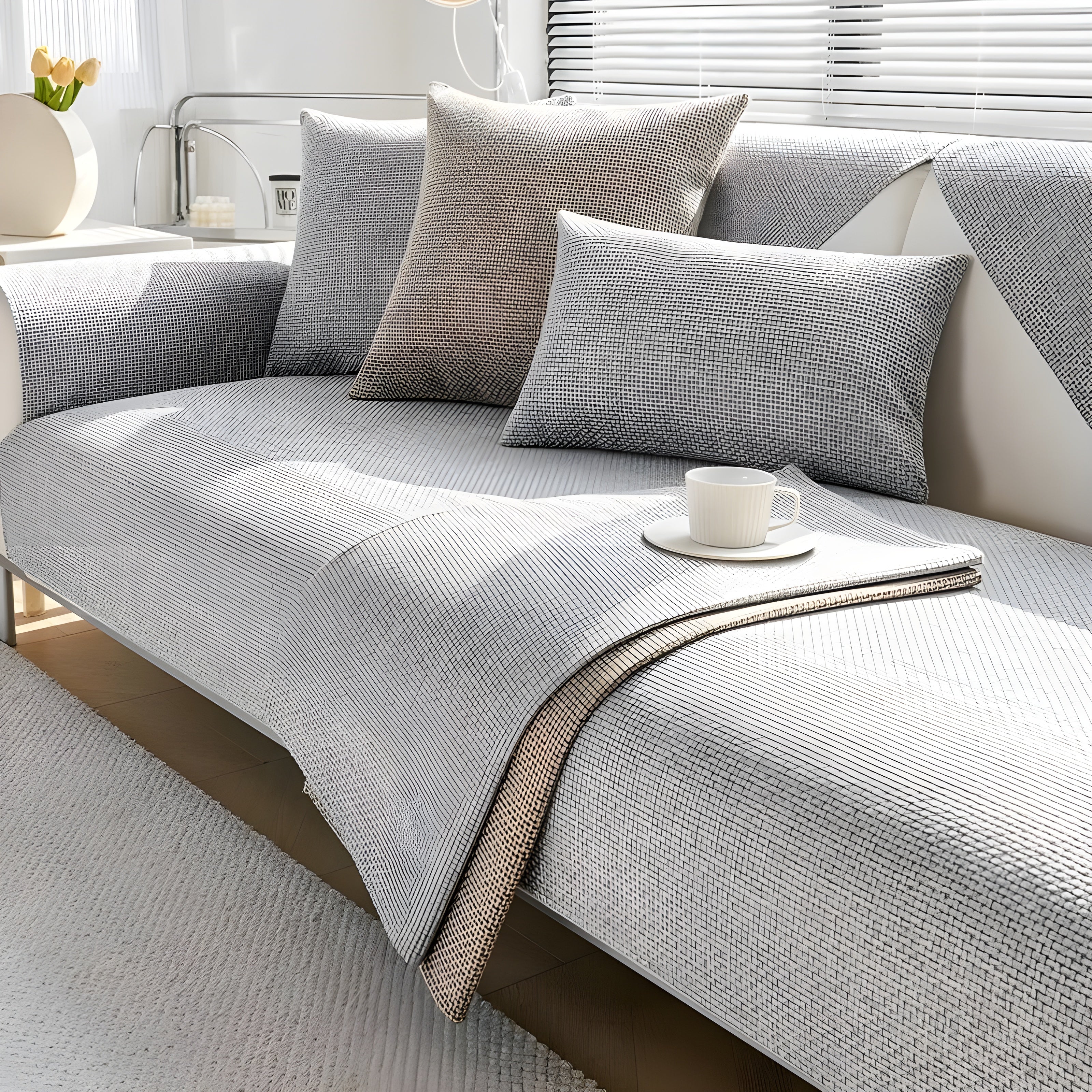 Bankhülle Anti-Rutsch für Ecksofa und Sofa – Waschbarer Sofabezug | Restfield