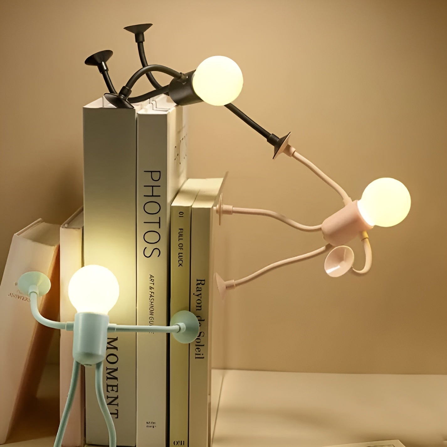 Buigbare Nachtlamp met Zuignap – Creatieve LED Figuur voor Kinderkamer en Bureau | Sansoti