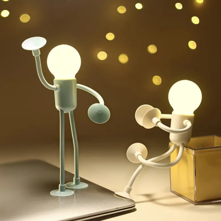 Buigbare Nachtlamp met Zuignap – Creatieve LED Figuur voor Kinderkamer en Bureau | Sansoti