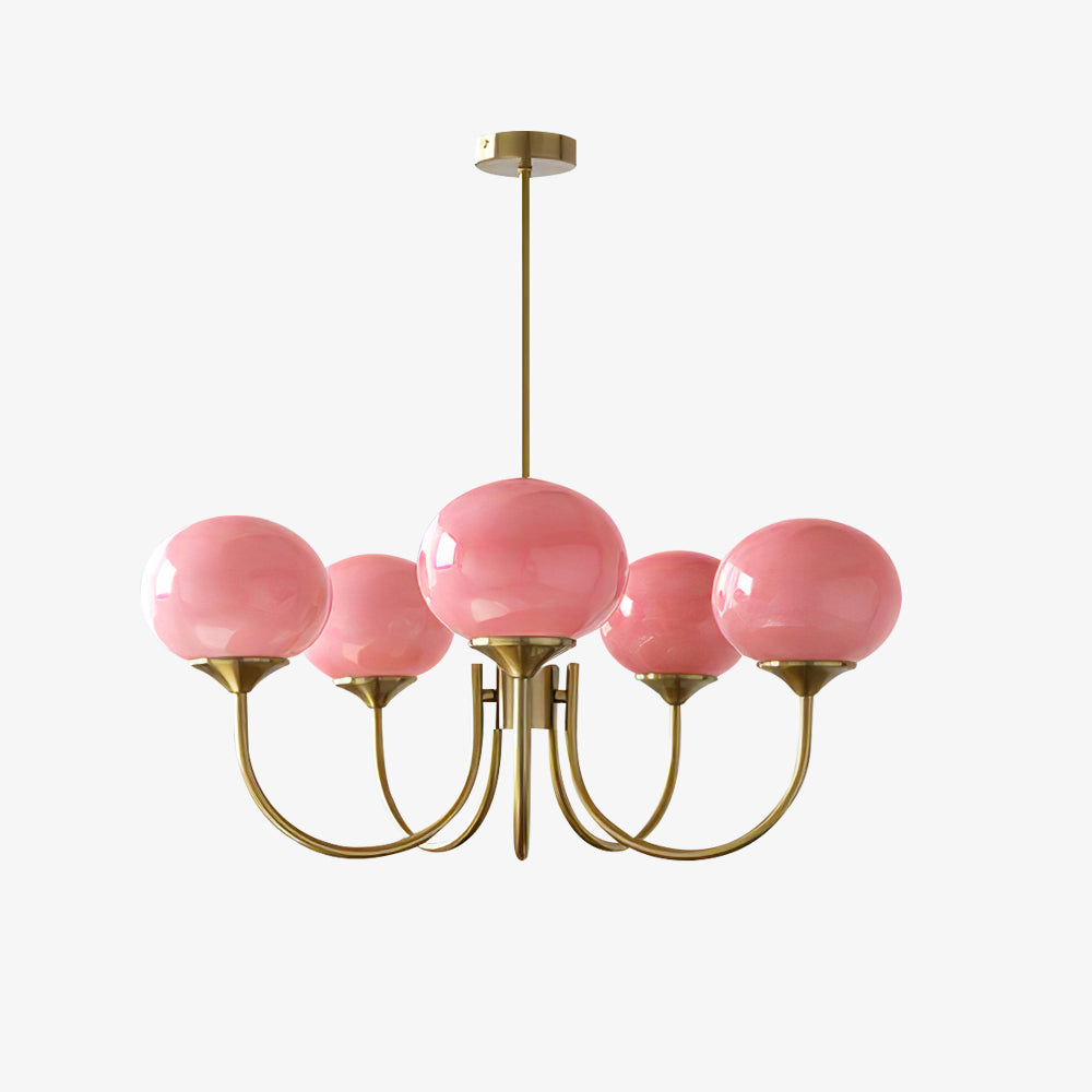 Lustre à boules en verre dépoli, lumière blanc chaud, éclairage pour la salle à manger, le salon et l’entrée, fer forgé moderne | Sansoti