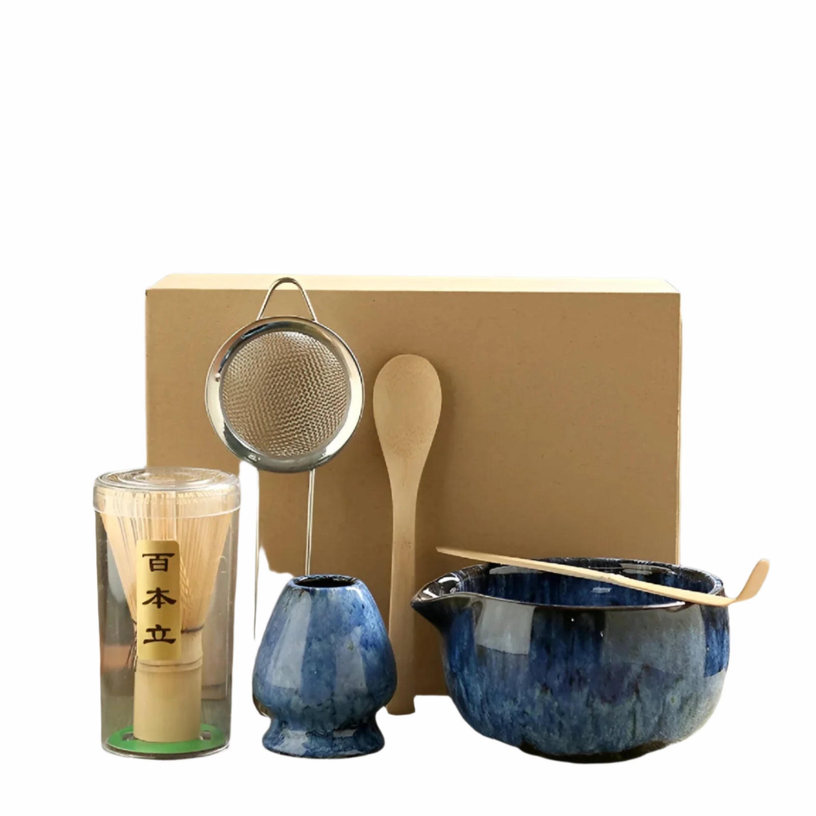 Service à thé matcha japonais en céramique avec fouet, bol et accessoires pour cérémonie traditionnelle du thé | Restfield