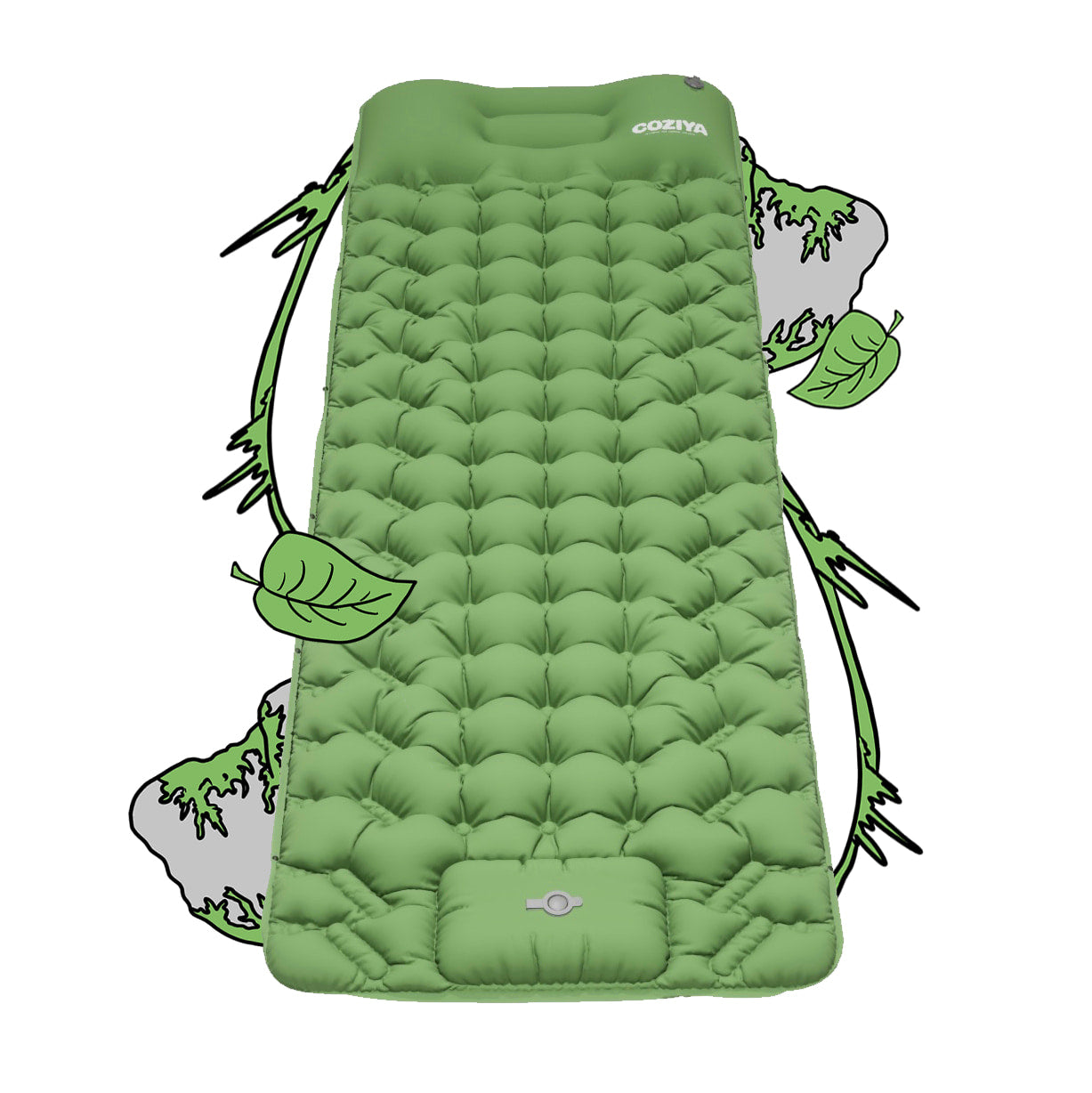 Zelfopblazende Slaapmat met Geïntegreerde Pomp voor Outdoor Camping Wandelen | Sansoti