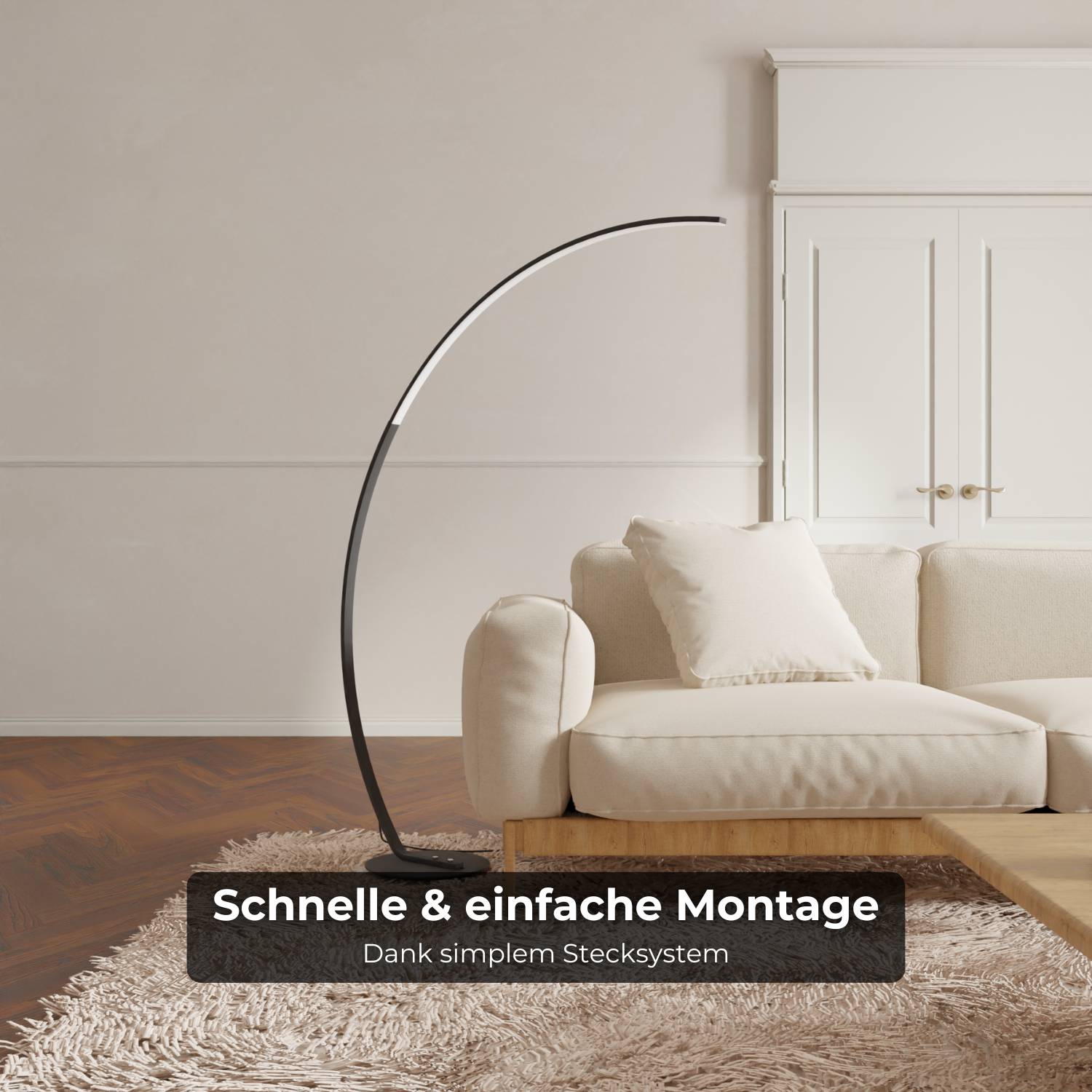 Lampadaire Vireon – Lampadaire design minimaliste pour salon & coin lecture | Restfield