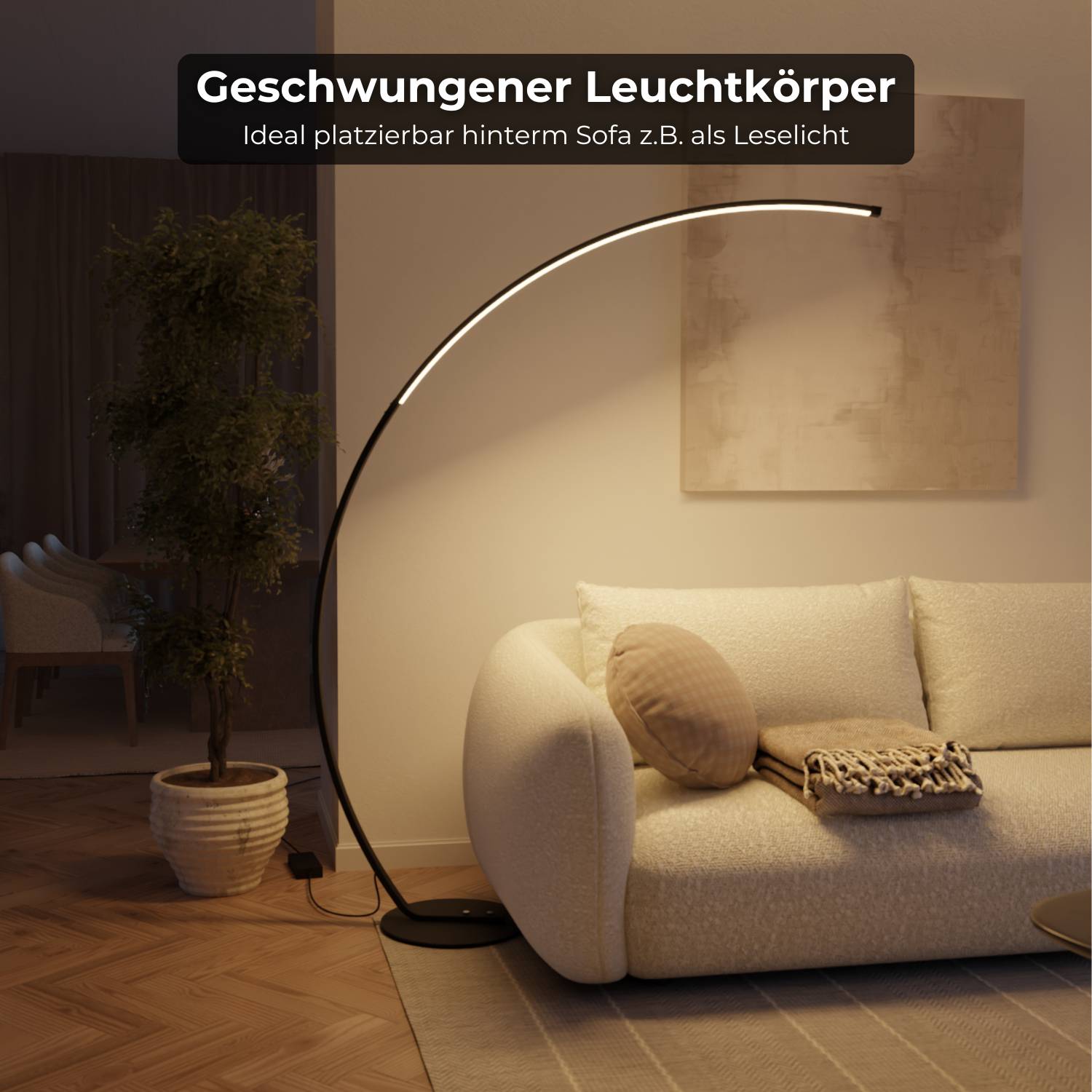 Lampadaire Vireon – Lampadaire design minimaliste pour salon & coin lecture | Restfield