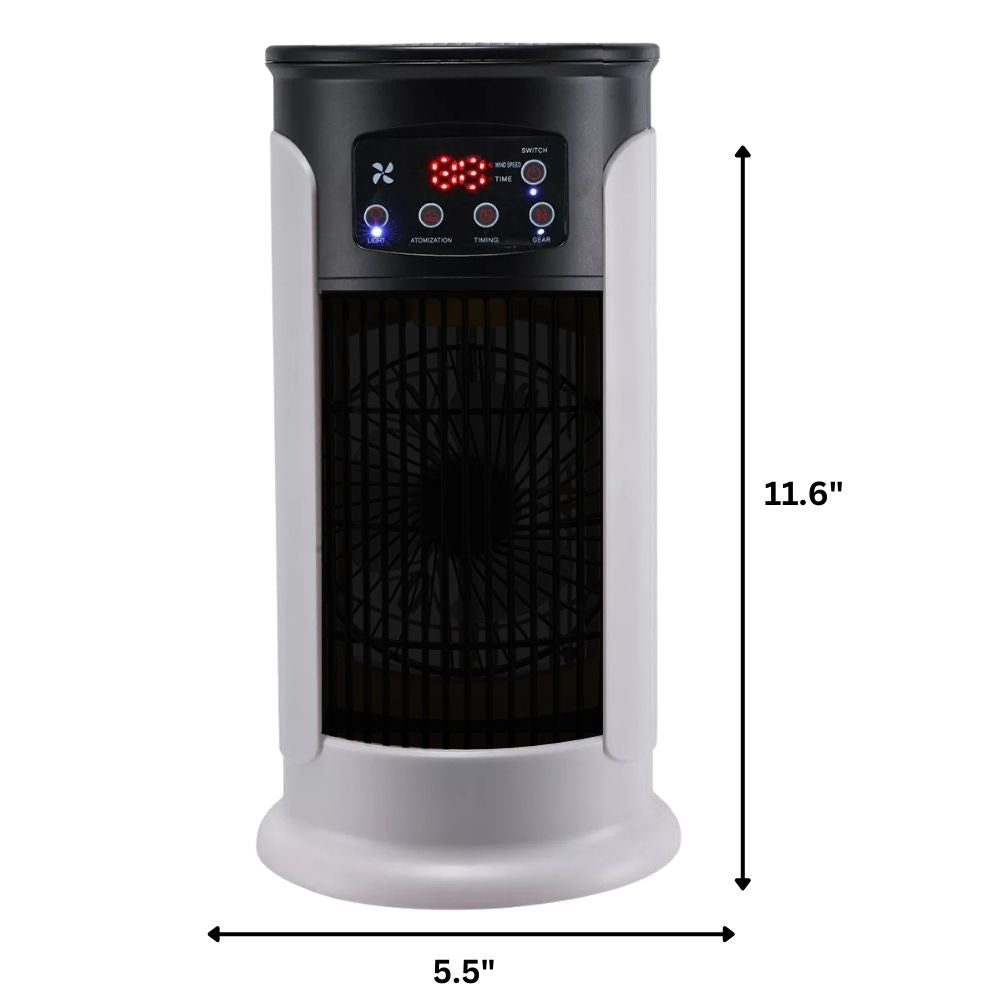 Mobiler 5-in-1-Luftkühler, Verdunstungsventilator, fahrbar, 300-ml-Wassertank, energiesparend, für das Homeoffice | Sansoti