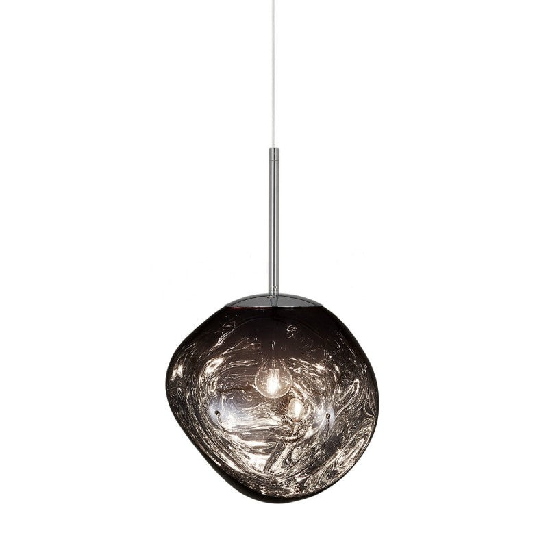 Glas-Hängeleuchte mit Schmelzeffekt, Gold, Silber, Grau, Rot, Wohnzimmer, Esszimmer, LED, skandinavisches Design, Stimmungslicht | Sansoti