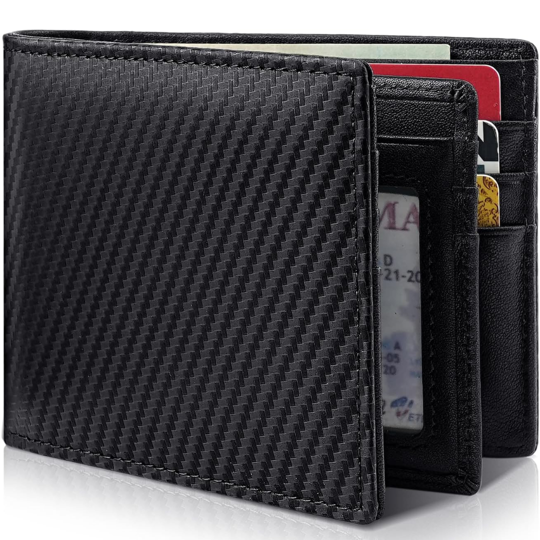Leren Bifold Portemonnee met RFID Bescherming voor Heren – Compacte Uitvoering 13 Kaartsleuven Veilig Betalen | Sansoti