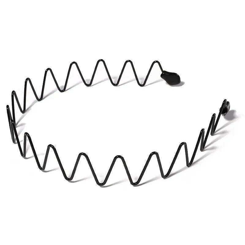 Metalen Haarband voor Heren – Gegolfde en Zigzag Styling – Comfortabel en Duurzaam – Set van 6 Stuks | Sansoti