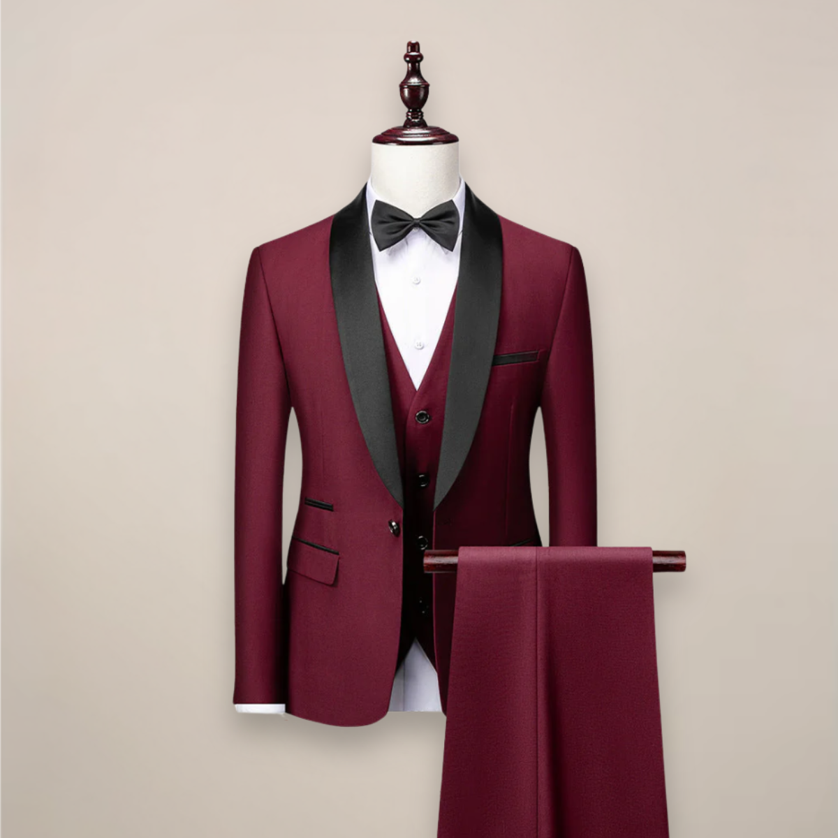 Driedelig Smoking Kostuum Heren Modern Fit Pak Voor Bruiloft Feest Formele Gelegenheden Zwart Navy Grijs | Sansoti