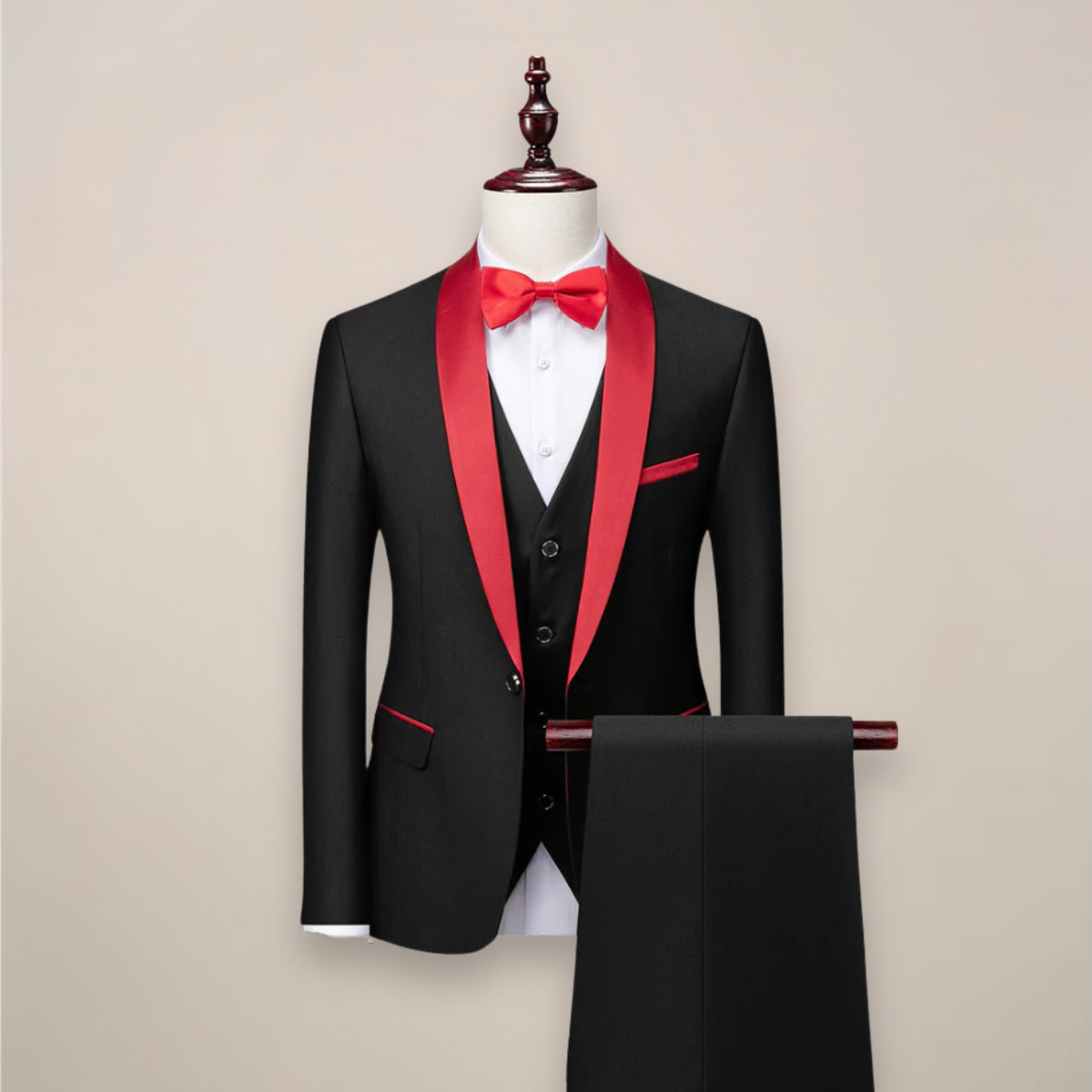 Driedelig Smoking Kostuum Heren Modern Fit Pak Voor Bruiloft Feest Formele Gelegenheden Zwart Navy Grijs | Sansoti