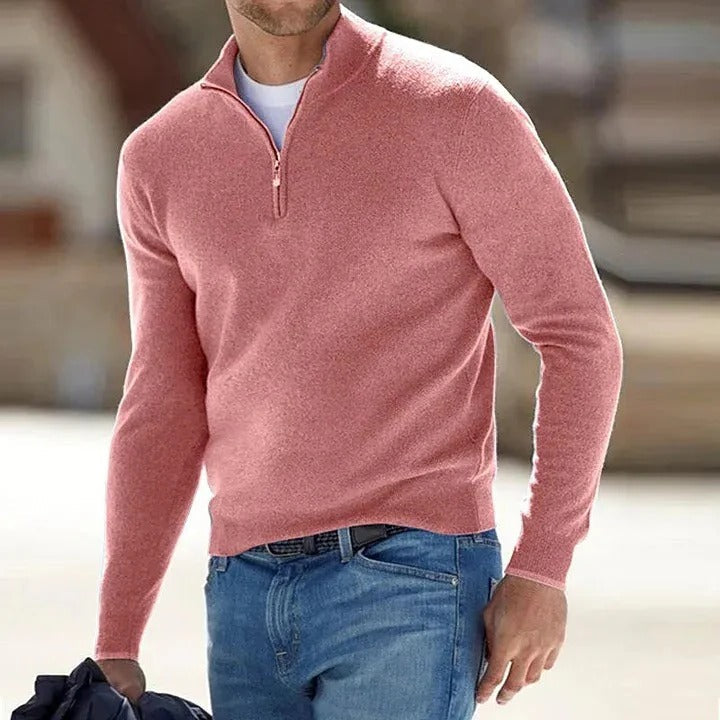 Kaschmirpullover für Herren, lange Ärmel, weicher Strickpullover, Regular Fit, zeitloses Design, leger, warm und komfortabel | Sansoti