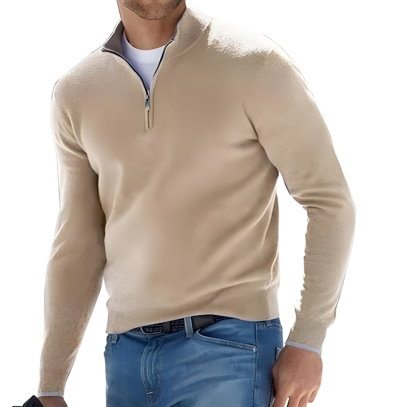 Kaschmirpullover für Herren, lange Ärmel, weicher Strickpullover, Regular Fit, zeitloses Design, leger, warm und komfortabel | Sansoti