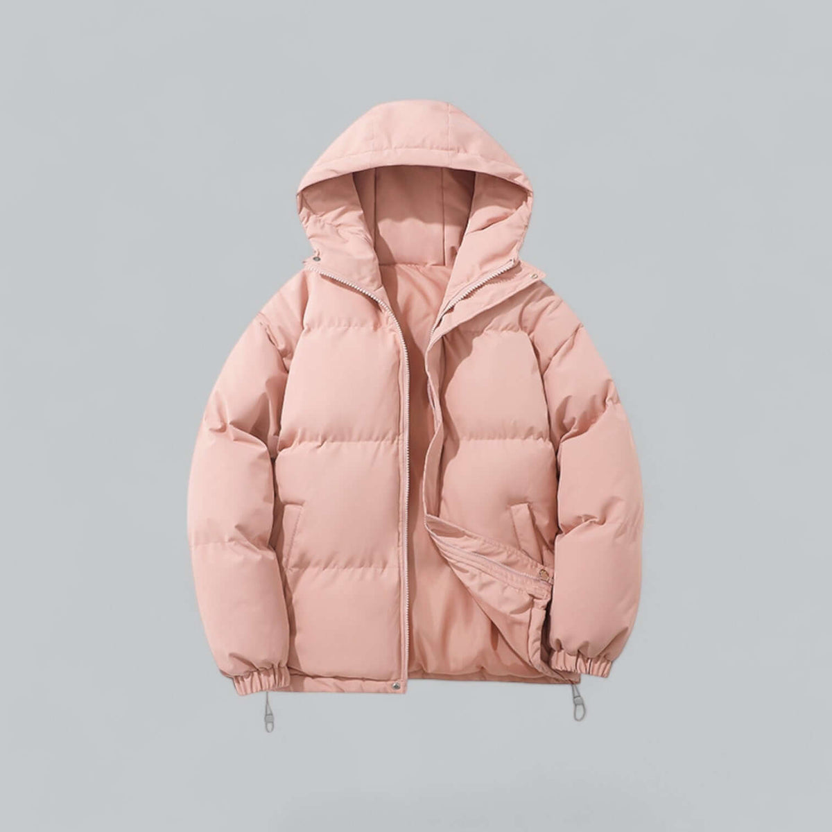 Padded Men's Winter Parka Adjustable Hood Water-Repellent Lined Jacket Outdoor Coat Winter Clothing | Sansoti