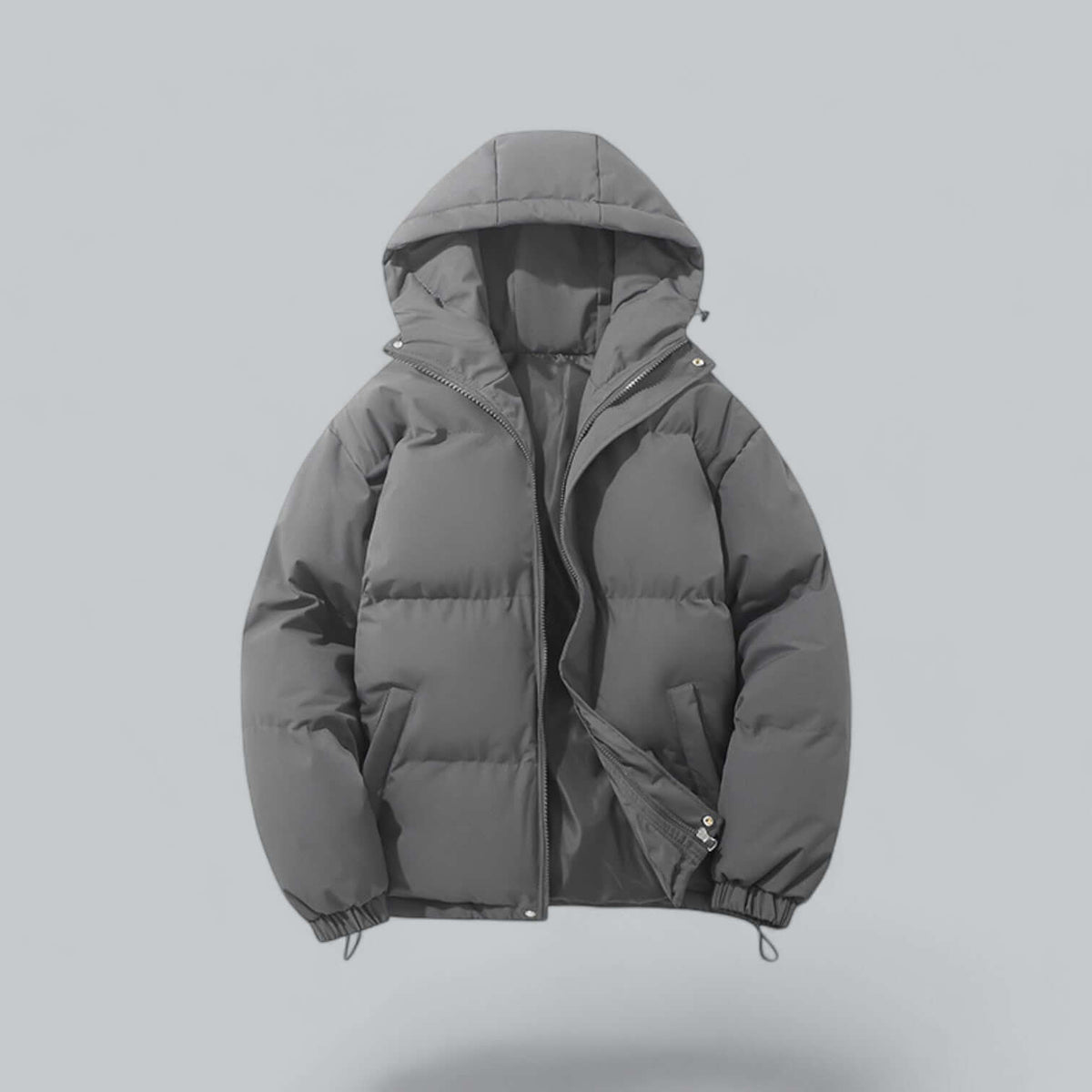 Padded Men's Winter Parka Adjustable Hood Water-Repellent Lined Jacket Outdoor Coat Winter Clothing | Sansoti