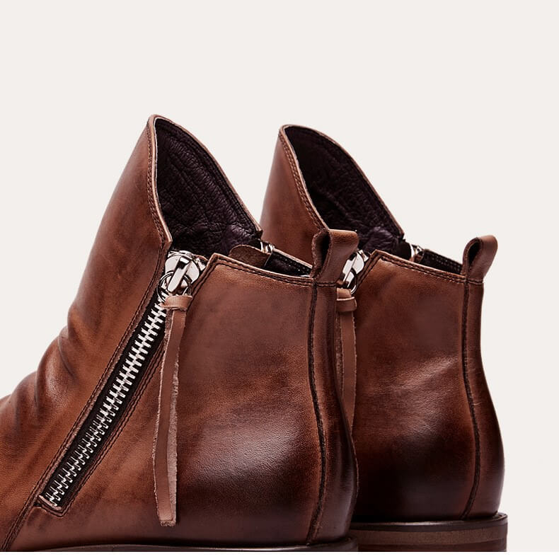 Herrenstiefel aus Mikrofaser Spitze Zehenkappe Bordeauxrot Braun Schwarz Grau Schnürverschluss Alltag Arbeit Casual | Sansoti