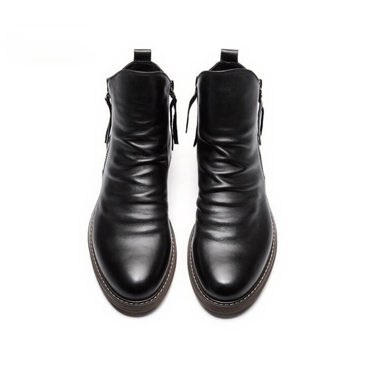 Herrenstiefel aus Mikrofaser Spitze Zehenkappe Bordeauxrot Braun Schwarz Grau Schnürverschluss Alltag Arbeit Casual | Sansoti
