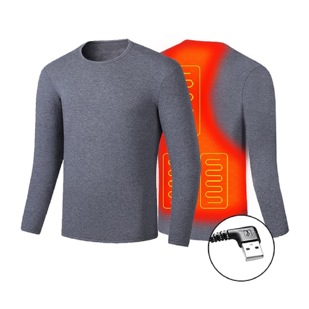 Elektrisch Verwarmde Thermokleding Set USB Ondergoed Heren Dames Winter Thermisch Basis Laag Verwarmend | Sansoti