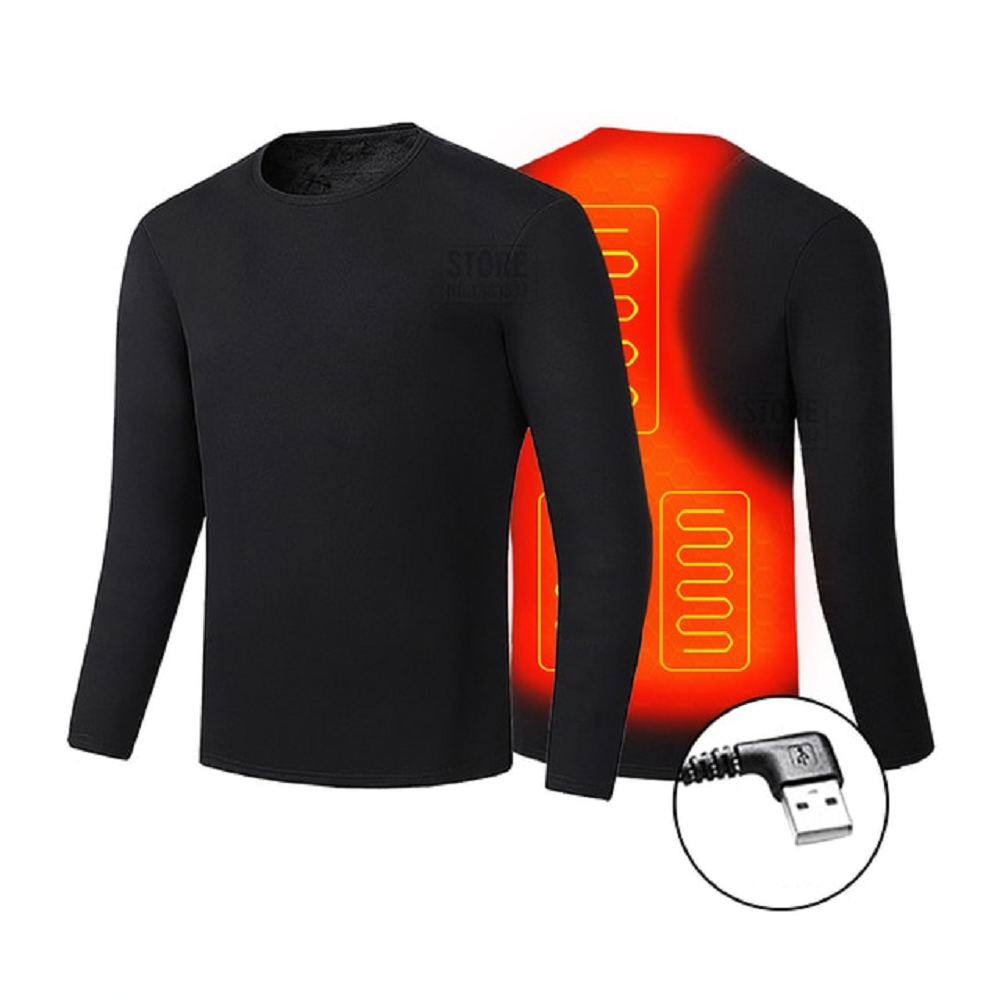 Elektrisch Verwarmde Thermokleding Set USB Ondergoed Heren Dames Winter Thermisch Basis Laag Verwarmend | Sansoti
