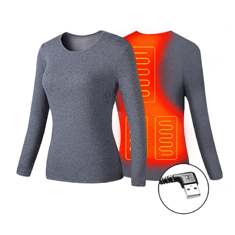 Elektrisch Verwarmde Thermokleding Set USB Ondergoed Heren Dames Winter Thermisch Basis Laag Verwarmend | Sansoti