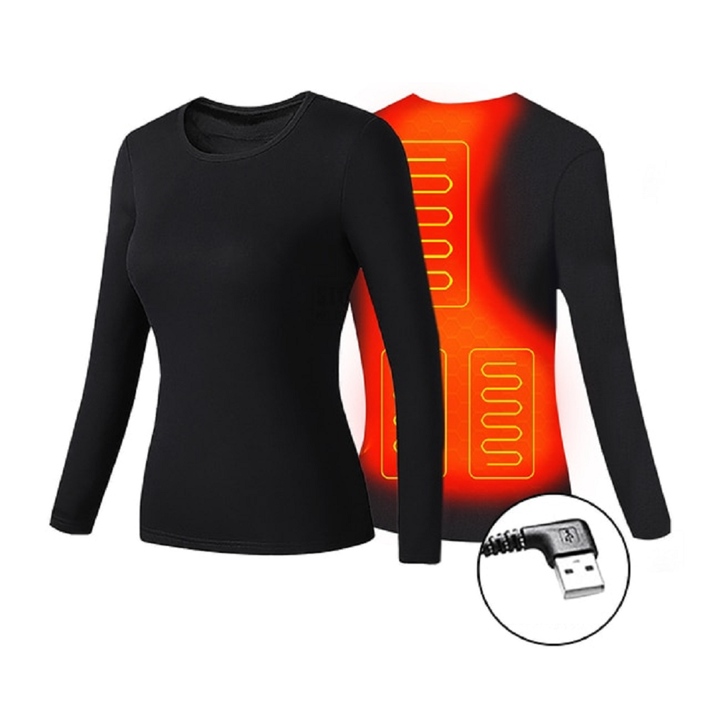 Elektrisch Verwarmde Thermokleding Set USB Ondergoed Heren Dames Winter Thermisch Basis Laag Verwarmend | Sansoti