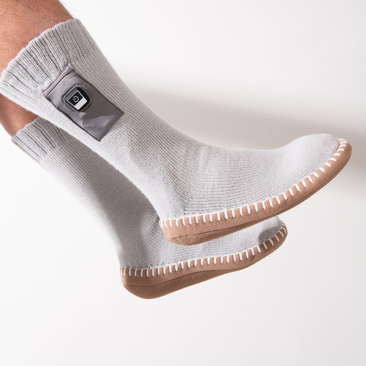 Rechargeable Heated Slipper Socks with Non-Slip Sole | Warm Feet for Up to 8 Hours | Adjustable Temperature | Sansoti