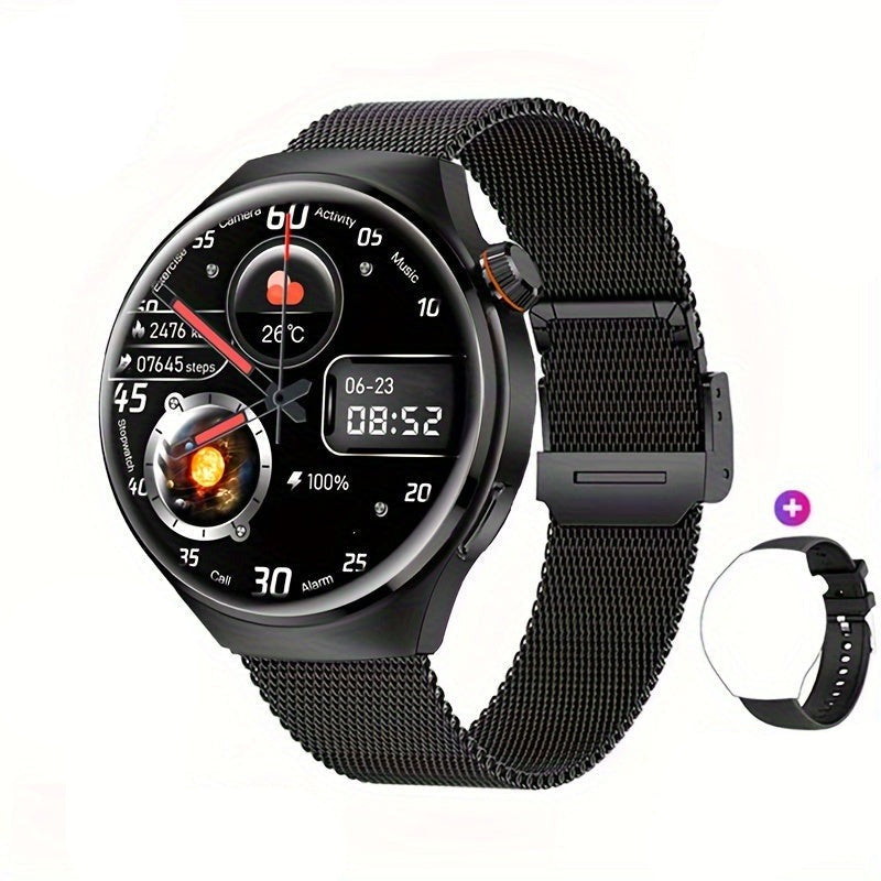 Smartwatch met NFC Contactloos Betalen GPS Hartslagmeter Waterdicht Rond Touchscreen Fitness Tracker voor Heren | Sansoti