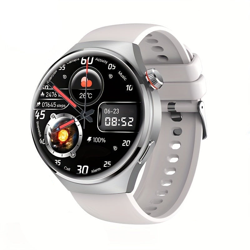 Smartwatch met NFC Contactloos Betalen GPS Hartslagmeter Waterdicht Rond Touchscreen Fitness Tracker voor Heren | Sansoti