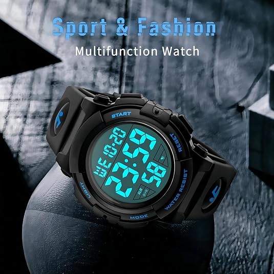 Digitaal Sporthorloge voor Heren — Waterdicht LED-Display met Militaire Afwerking | Sansoti