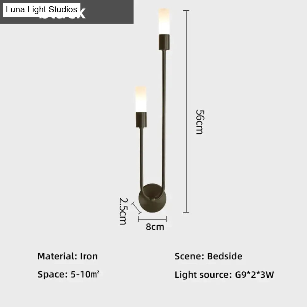 Minimalistische LED-Wandleuchte Schlafzimmer Schwarz Gold Verstellbare Lichtrichtung Modernes Design Leselampe Stimmungsbeleuchtung | Sansoti